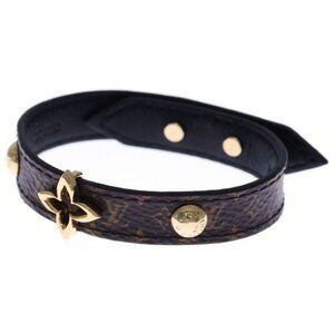 Louis Vuitton Bracelet Blooming Leather Brown